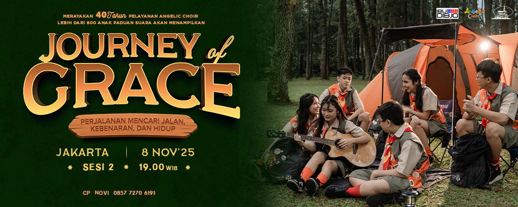 Poster JAKARTA SESI 2 : ANGELIC CHOIR 40th JOURNEY OF GRACE (PK 19.00 WIB) - IbuDibjo